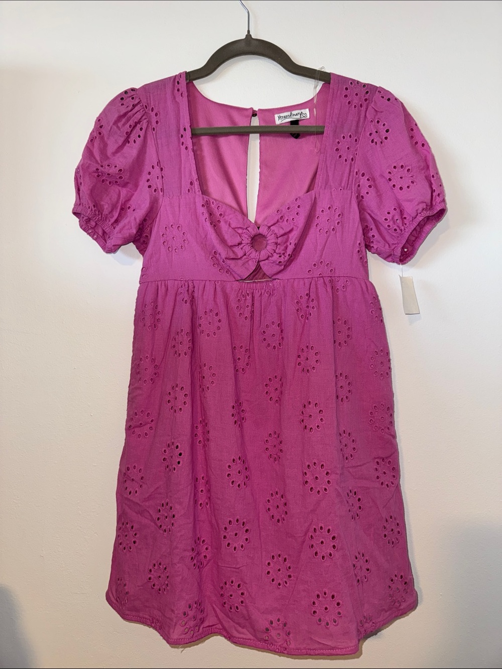 Xtraordinary Eyelet Key-Hole Mini Dress Size XS